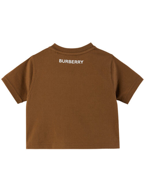 BURBERRY Baby Brown Check Panel T-Shirt
