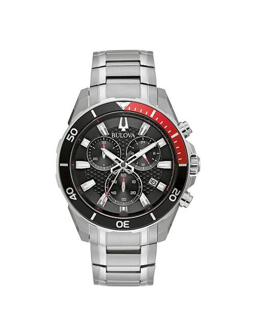 Bulova Men's Stainless Steel Chronograph Watch - 98B344