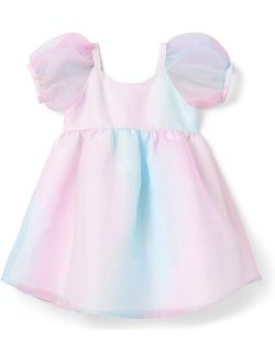 Little Mermaid Organza Puff Sleeve Dress (Toddler/Little Kids/Big Kids)