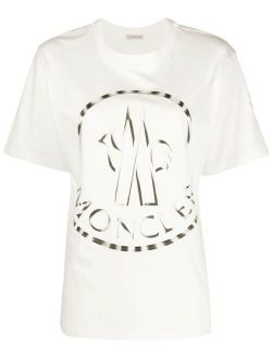 bi-colour logo-print T-shirt