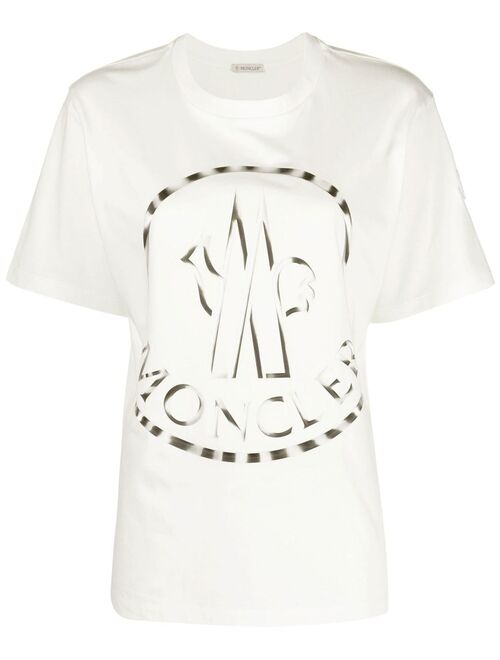 Moncler bi-colour logo-print T-shirt