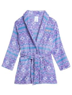bebe Girls' Bathrobe - Super Soft Plush Fleece Sleepwear Robe (Size: 7-16)