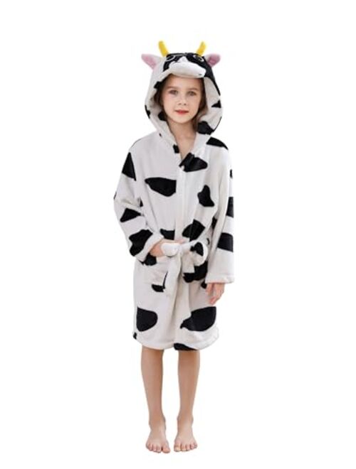 CuteOn Bathrobe for Women Soft Fleece Hooded Plush Loungewear