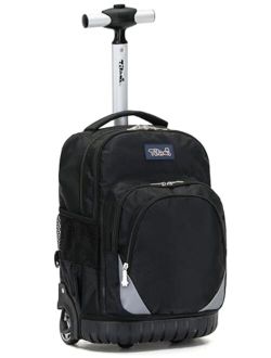 NEW TILAMI Rolling Backpack for Kids 18 Inch Wheeled Laptop Backpack Kids School Travel