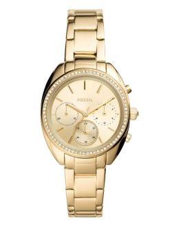 Ladies Vale Chronograph, gold tone stainless steel watch 34mm