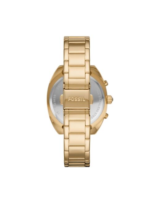 FOSSIL Ladies Vale Chronograph, gold tone stainless steel watch 34mm