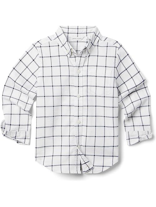 Janie and Jack Brushed Twill Plaid Button-Up (Toddler/Little Kids/Big Kids)