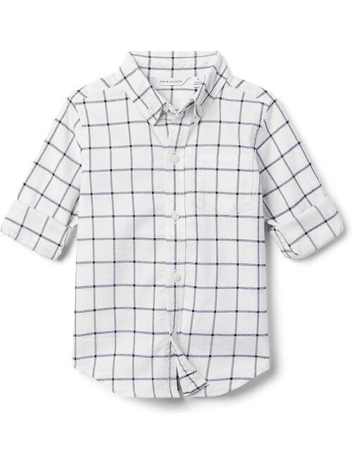 Janie and Jack Brushed Twill Plaid Button-Up (Toddler/Little Kids/Big Kids)