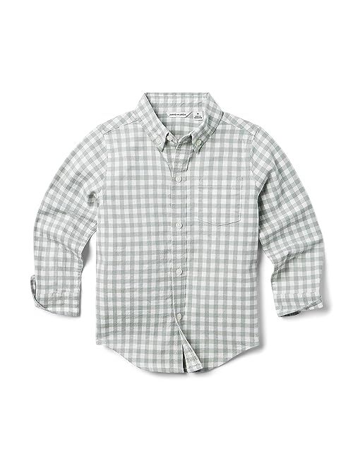 Janie and Jack Brushed Twill Plaid Button-Up (Toddler/Little Kids/Big Kids)