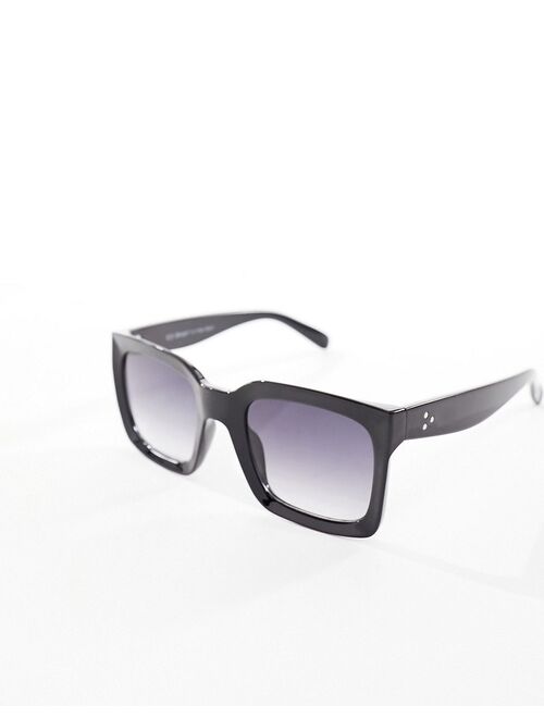 AJ Morgan chunky square sunglasses in black