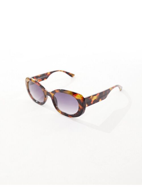 AJ Morgan chunky oval sunglasses in tortoiseshell