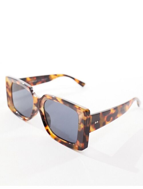 AJ Morgan oversized rectangle sunglasses in tortoiseshell