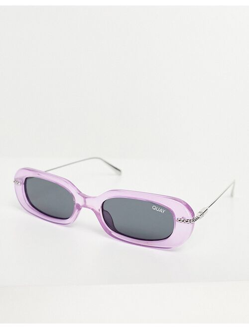Quay Australia Quay so serious narrow festival sunglasses in lilac