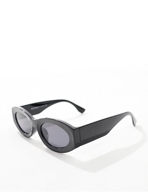 AJ Morgan slim cat eye sunglasses in black