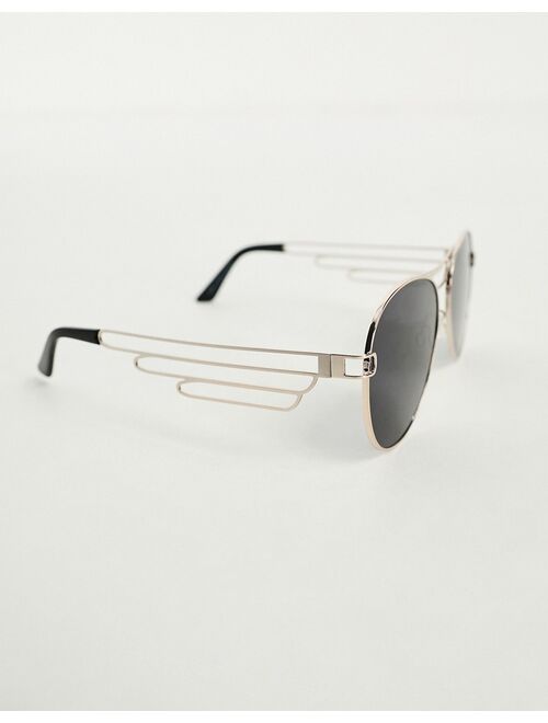 Jeepers Peepers aviator sunglasses in gold