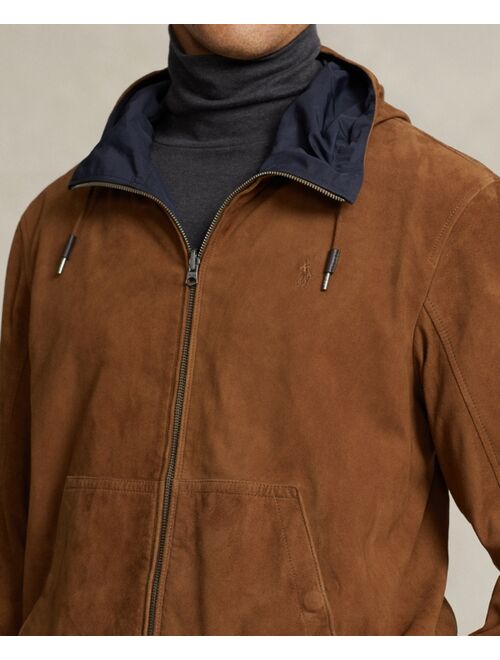 POLO RALPH LAUREN Men's Reversible Suede-Taffeta Hooded Jacket