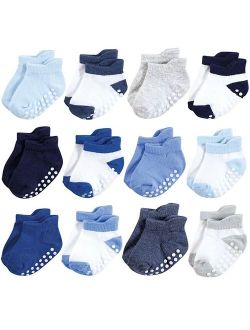 Baby Infant Boy Non-Skid No-Show Socks, Blue