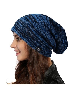 Ruphedy Women Slouchy Beanie Hat Knit Long Baggy Slouch Skull Cap for Winter
