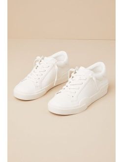 DV By Dolce Vita Helix White Lace-Up Sneakers