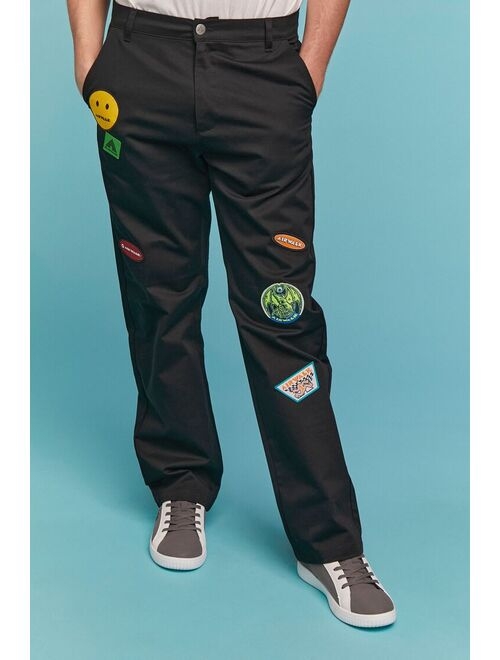 Forever 21 Airwalk Patch Chino Pants Black/Multi