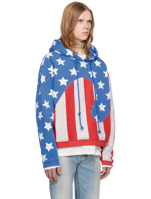ERL Blue & Red Graphic Hoodie