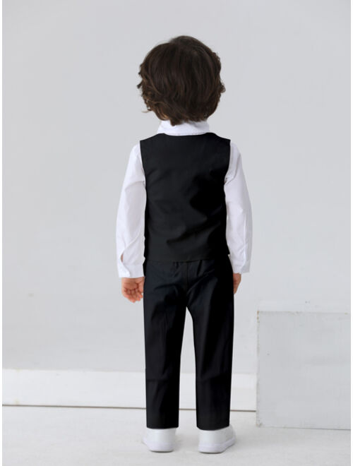 Boarnseorl Young Boy Bow Front Shirt & Waistcoat & Pants