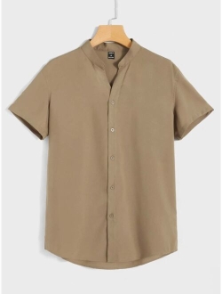 Manfinity Homme Men Solid Button Up Shirt