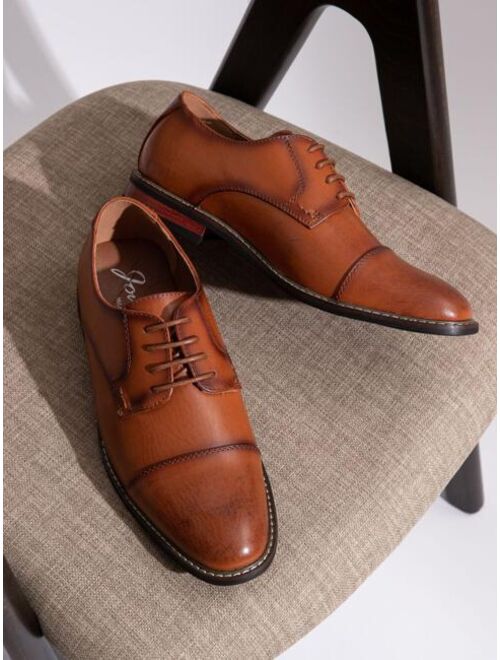 Shein SHOESMALL Men's Dress Shoes Classic Mens Oxfords Formal Business Shoes Modern Derby Oxford