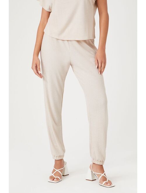 Forever 21 Relaxed Fit Tee &amp; Joggers Set Natural