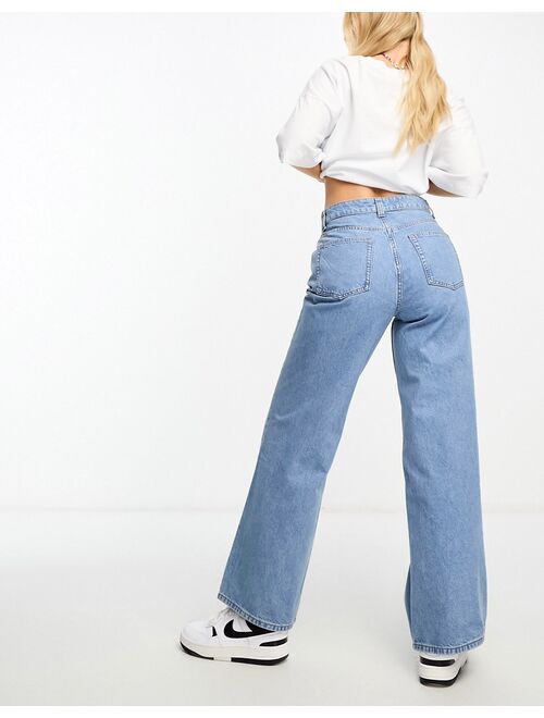 ASOS DESIGN Hourglass dad jeans in mid blue