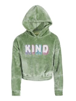 COLETTE LILLY Big Girls Cozy Sequined Pullover Hoodie