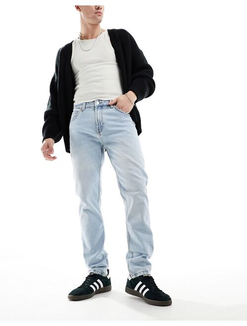 Pull&Bear straight fit jeans in light blue
