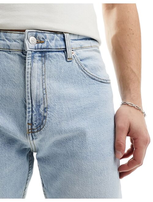 Pull&Bear straight fit jeans in light blue
