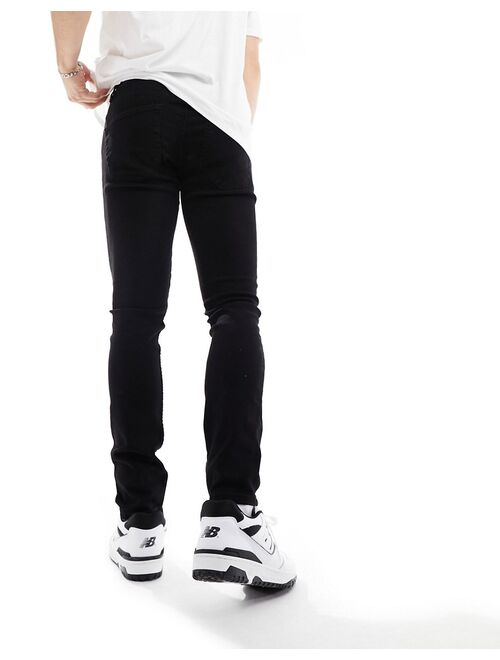 Only & Sons Warp skinny jeans in black