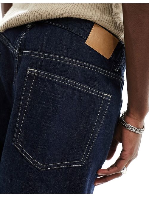 Weekday Galaxy loose fit straight leg jeans in blue rinse