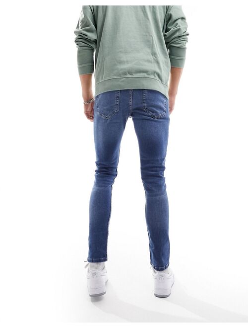Only & Sons Loom slim fit jeans in mid wash