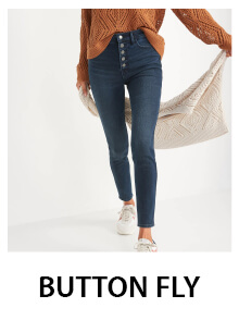 Button Fly Jeans For Women