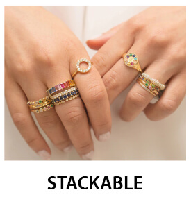Stackable rings for women 
