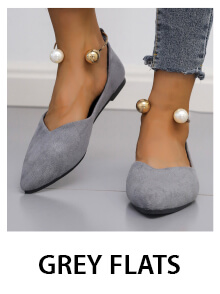 Gray & Silver Flats for Women 