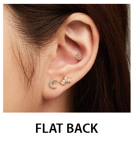 earring with flat back