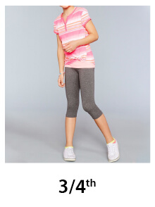 3/4th Length Leggings for Girls  